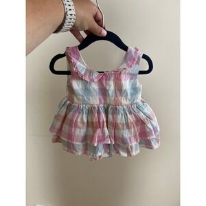 Sweethoney plaid‎ bubble dress size 6 months